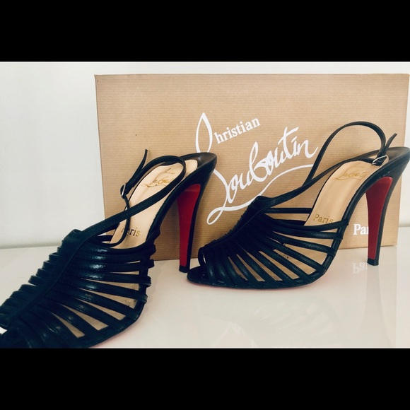 Christian Louboutin, 38, Black heels sandals - Picture 4 of 10